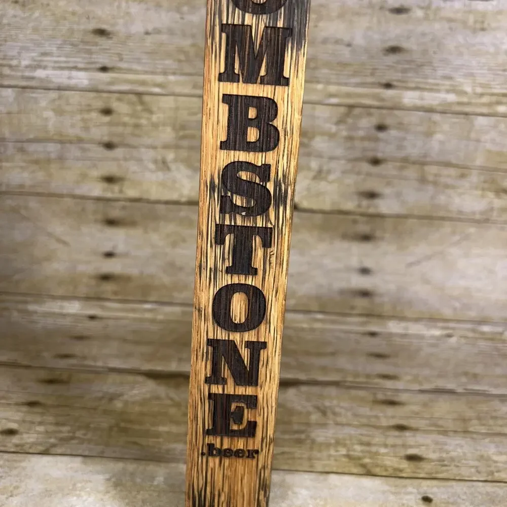 Tombstone Beer Tap Handle • Threaded Wood • 12.5